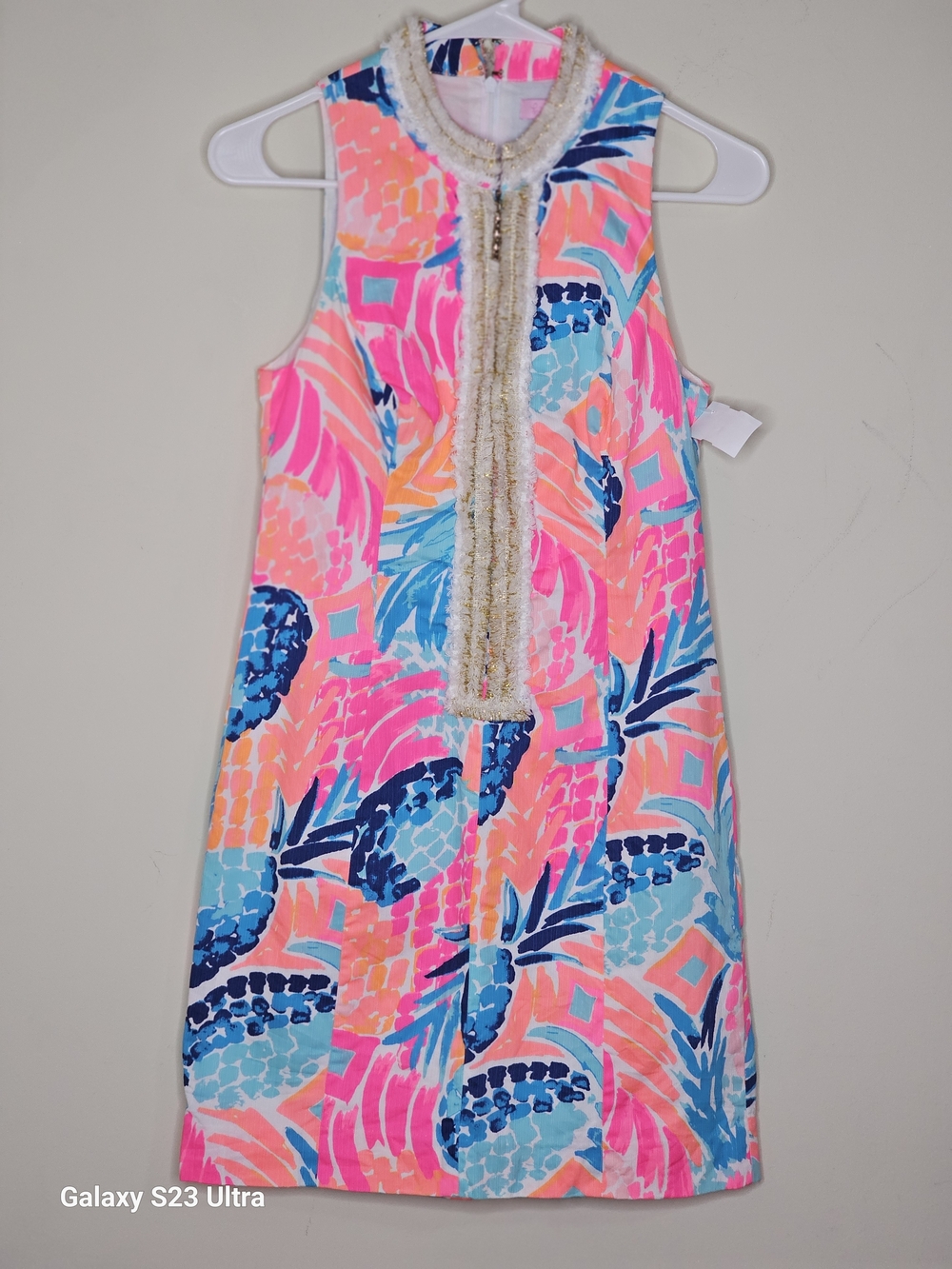 Lilly Pulitzer Alexa Pineapple Print Shift Dress "Goombay Smashed"